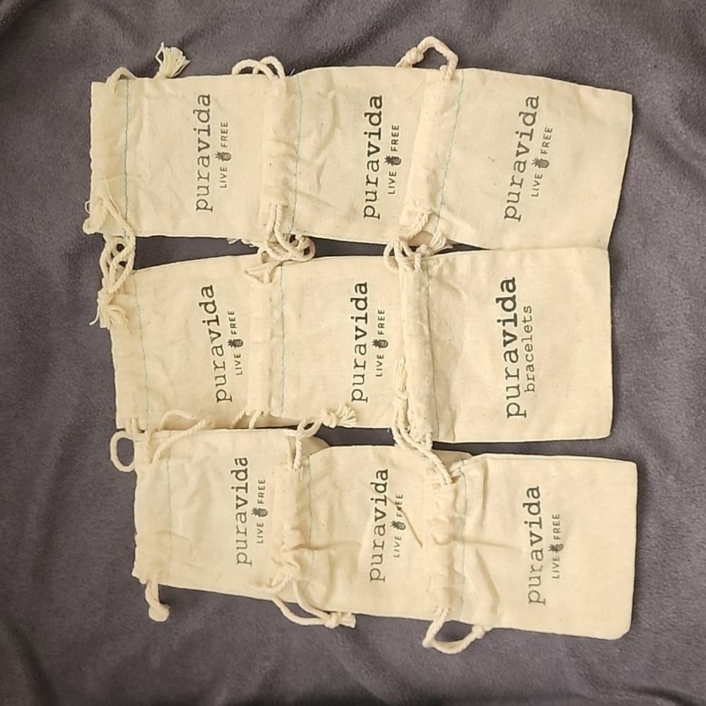 Pura Vida Empty Bracelet Bags Set of 9